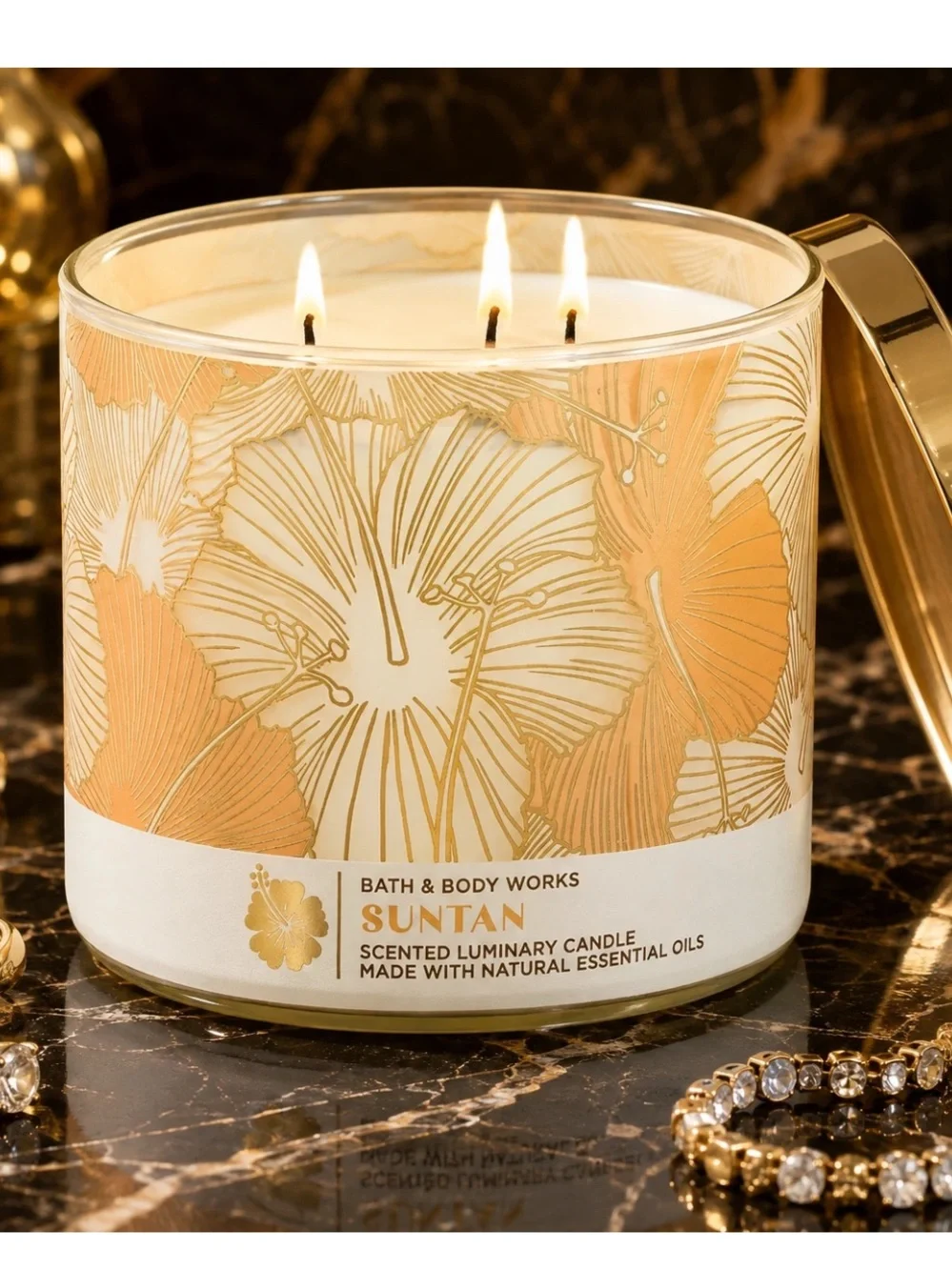 Bath & Body Works Suntan 3-Wick Scented Candle - 14.5oz - RARE